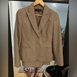Anne Klein Skirt Suits, light brown, size 4